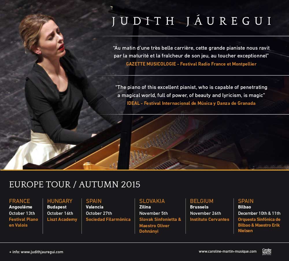 Judith JÁUREGUI en tournée à travers l'Europe